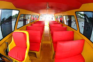 Boat Interior caspla bali sea view, caspla fast boat, lembongan fast boats, lembongan trnasfer